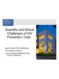 Scientific and Ethical Challenges of HIV Prevention Trials