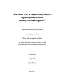 EMA versus US-FDA regulatory requirements regarding ...