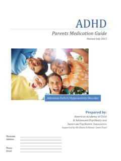 ADHD Parents Medication Guide - psychiatry.org