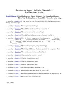 Questions and Answers for Daniel Chapters 1-12 New King ...