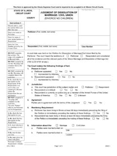 Illinois Standardized Forms - Approved - Judgment of ...