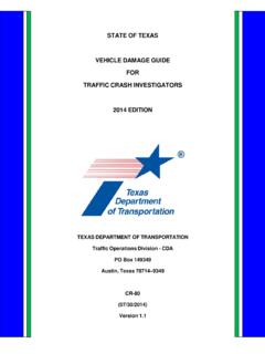 Vehicle Damage Guide for Traffic Crash Investigators