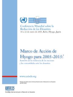 Marco de Acci&#243;n de Hyogo para 2005-2015 - eird.org