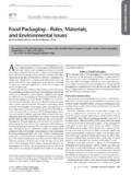 Food Packaging—Roles, Materials, and …