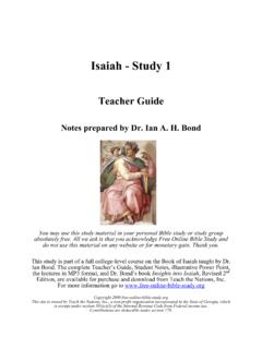 Isaiah study 1 teacher guide - free-online-bible-study.org