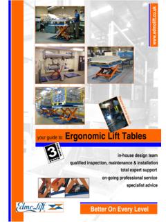 Ergonomic Lift Tables - Edmolift UK Limited