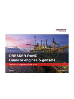 DRESSER-RAND Guascor engines &amp; gensets