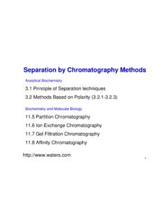 Separation by Chromatography Methods - Sinica