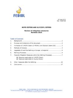 Table of Contents - FEDIOL