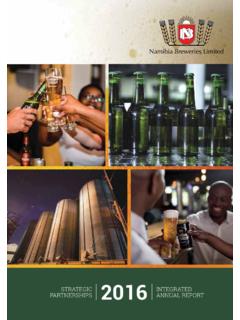 STRATEGIC 2016 ANNUAL REPORT - Namibia Breweries Limited