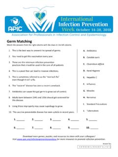 Germ Matching - professionals.site.apic.org