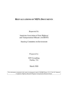 REEVALUATIONS OF NEPA DOCUMENTS