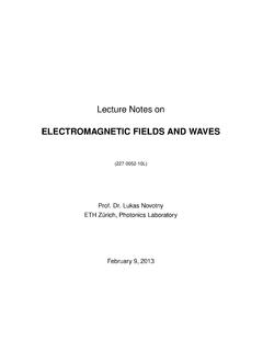 Lecture Notes on ELECTROMAGNETIC FIELDS AND WAVES