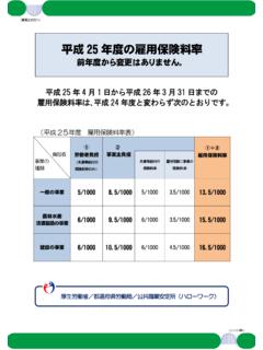 平成 25 年度の雇用保険料率 - mhlw.go.jp