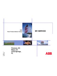 ABB Power Products Medium Voltage MV SERVICE