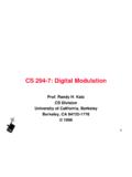 CS 294-7: Digital Modulation - Spread spectrum