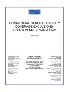 COMMERCIAL GENERAL LIABILITY COVERAGE …
