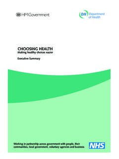 Choosing Health - Executive Summary - nhshistory