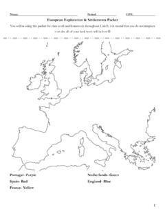 European Exploration &amp; Settlements Packet