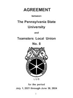 AGREEMENT - Pennsylvania State University