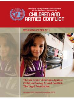 WORKING PAPER N&#176; 1 - Working Group on Children and …