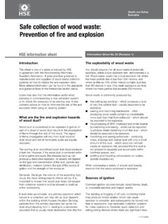 Safe collection of wood waste: Prevention of fire and ...