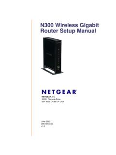 N300 Wireless Gigabit Router Setup Manual - Netgear