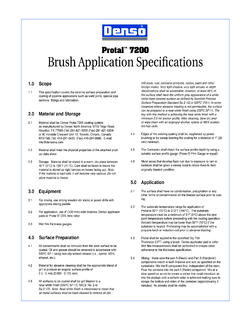 Denso Protal 7200 Brush Application Spec