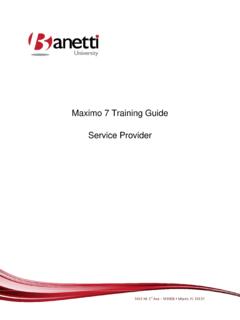Maximo 7 Service Provider - FIU Training Manual