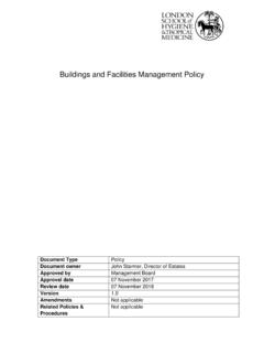 Buildings and Facilities Management Policy