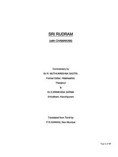 SRI RUDRAM - Sanskrit Documents