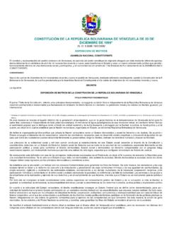 CONSTITUCI&#211;N DE LA REP&#218;BLICA BOLIVARIANA DE …