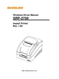 Windows Driver Manual SRP-275II - Bixolon