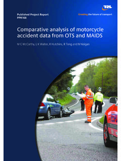 Comparative analysis of motorcycle accident data from OTS ...