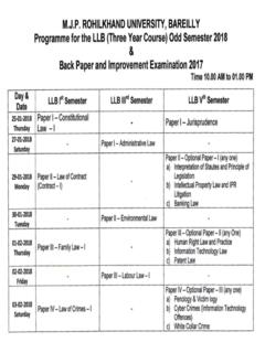 LL.B (Three Year Course) Odd Sem and Back And …