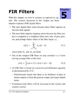 FIR Filters Chapter - Home | College of Engineering and ...