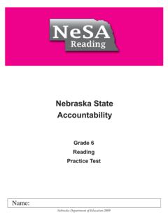 Grade 6 Reading Practice Test - Nebraska
