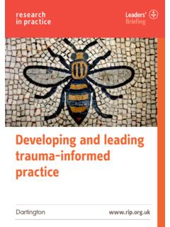 Developing and Leading Trauma Informed Practice