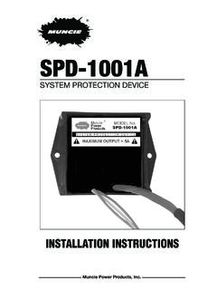 SPD-1001A - Muncie Power Products