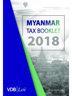 Myanmar Tax Booklet 2018 - VDB | LOI