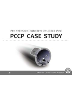 pre-stressed concrete cylinder pipe pccp case study - MCUA