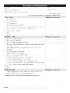 Due Diligence Questionnaire - National Association of Tax ...