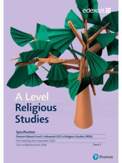 A Level Religious Studies - Edexcel