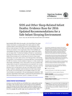 SIDS and Other Sleep-Related Infant Deaths: Evidence Base ...
