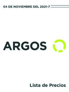Lista de Precios - Argos | Fabricante de Material ...