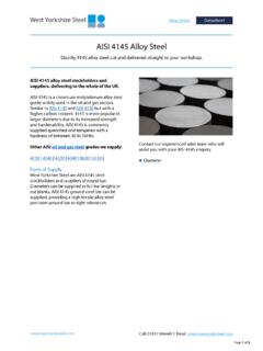 AISI 4145 Alloy Steel - West Yorkshire Steel