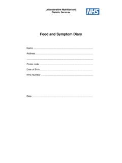 Food and Symptom Diary - LNDS - Home