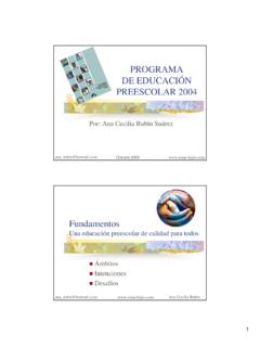 PROGRAMA DE EDUCACI&#211;N PREESCOLAR 2004 - …
