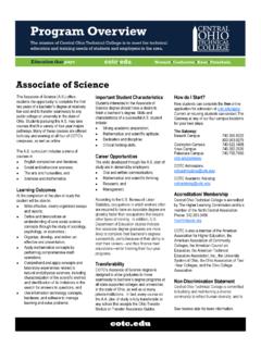 Associate of Science - Central Ohio Technical College