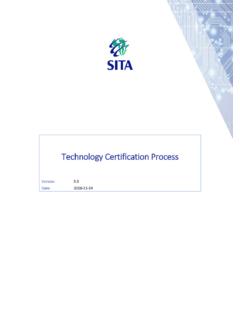 SITA Technology Certification Process